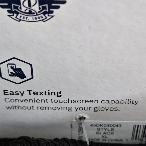 DOCKERS Levi Men's XL Black Fabric Gloves With Smartphone Touchscreen Capability - Picture 6 of 11